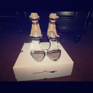 Silver heels from Aldo